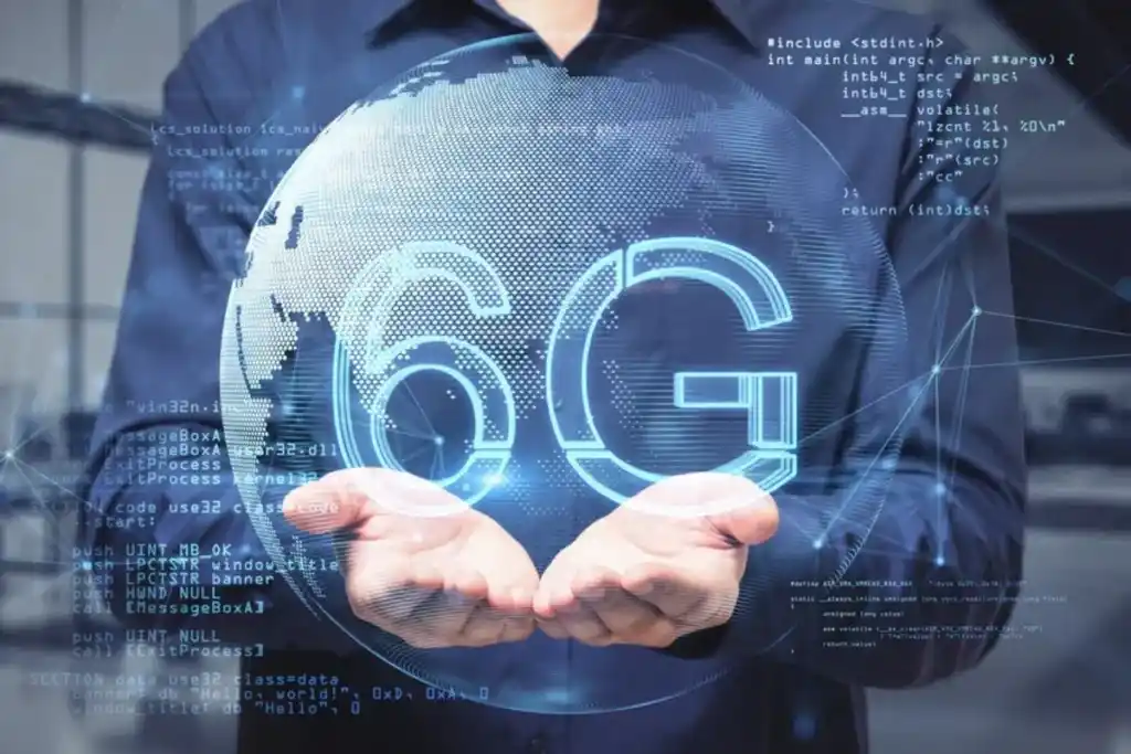 Hands holding 6G globe