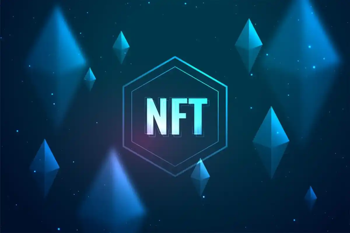 Digital artwork with NFT text