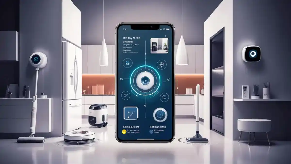 Smart home device interface displayed
